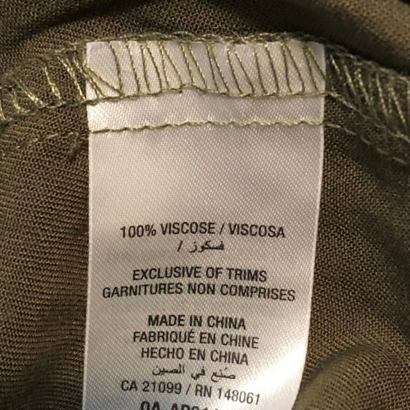 Ardene Army Green High-Waisted Lightweight Cargo Pants - Picture 11 of 14